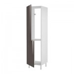 ФАКТУМ Высок шкаф д холодильн/мороз - Абстракт серый, 60x233 см