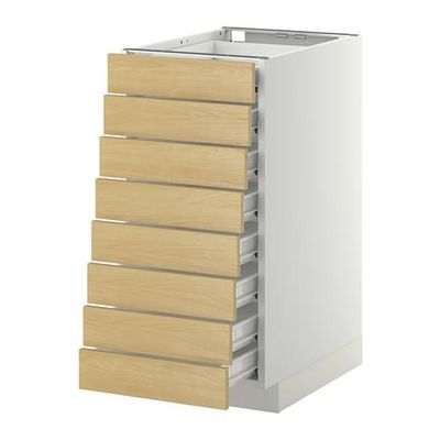 МЕТОД / ФОРВАРА Наполн шкаф 8 фронт/8 низк ящиков - 40x60 см, Тингсрид под березу, белый МЕТОД / ФОРВАРА Наполн шкаф 8 фронт/8 низк ящиков - 40x60 см, Тингсрид под березу, белый