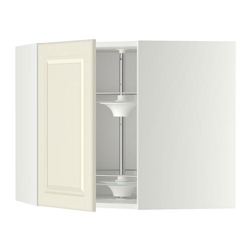 METOD угл нвсн шкф с вращающ секц белый/Будбин белый с оттенком 67.5x67.5x60 cm