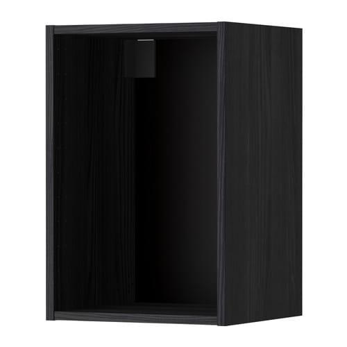 МЕТОД Каркас навесного шкафа - под дерево черный, 40x37x60 см