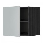 МЕТОД Верх шкаф на холодильн/морозильн - 60x60 см, Веддинге серый, под дерево черный