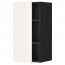 МЕТОД Шкаф навесной с полкой - под дерево черный, Веддинге белый, 40x80 см