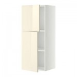 МЕТОД Навесной шкаф с полками/2дверцы - 40x100 см, Рингульт глянцевый кремовый, белый МЕТОД Навесной шкаф с полками/2дверцы - 40x100 см, Рингульт глянцевый кремовый, белый