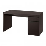 MALM письменный стол черно-коричневый 140x65x73 cm