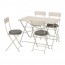 SALTHOLMEN стол+4 складных стула, д/сада