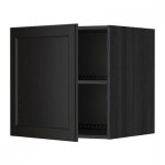 МЕТОД Верх шкаф на холодильн/морозильн - 60x60 см, Лаксарби черно-коричневый, под дерево черный