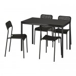 ADDE/TÄRENDÖ стол и 4 стула черный