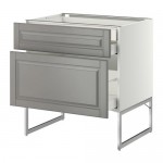 МЕТОД / МАКСИМЕРА Напольн шкаф 2фронт пнл/2низ/1вс ящ - белый, Будбин серый, 80x60x60 см МЕТОД / МАКСИМЕРА Напольн шкаф 2фронт пнл/2низ/1вс ящ - белый, Будбин серый, 80x60x60 см