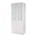 ПАКС Гардероб 2-дверный - Пакс Биркеланд матовое стекло/белый, белый, 100x38x201 см ПАКС Гардероб 2-дверный - Пакс Биркеланд матовое стекло/белый, белый, 100x38x201 см