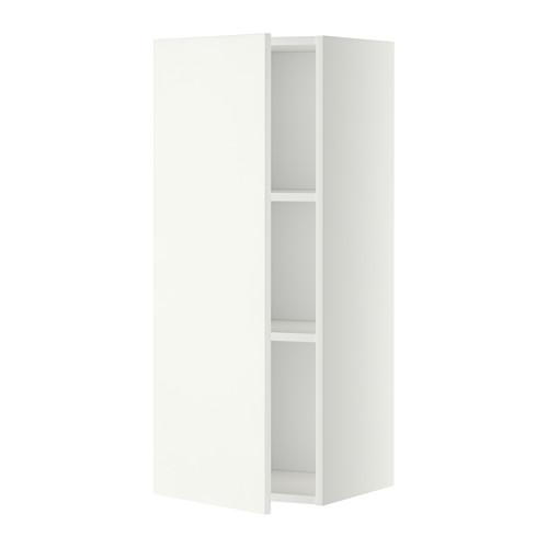 METOD шкаф навесной с полкой белый/Хэггеби белый 40x38.6x100 cm