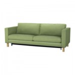 КАРЛСТАД Чехол на 3-местный диван-кровать - Корндаль зеленый
