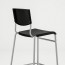 STIG стул барный черный/серебристый 60x50x100 cm