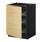 МЕТОД Напольный шкаф с проволочн ящиками - 60x60 см, Тингсрид под березу, под дерево черный МЕТОД Напольный шкаф с проволочн ящиками - 60x60 см, Тингсрид под березу, под дерево черный