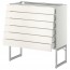 МЕТОД / МАКСИМЕРА Напольн шкаф 6фронт пнл/6 низ ящ - белый, Веддинге белый, 80x37x60 см