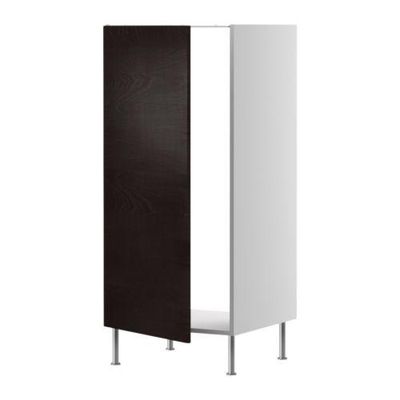 ФАКТУМ Высок шкаф д/холодильника - Нексус коричнево-чёрный