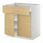 МЕТОД / ФОРВАРА Напол шкаф/полки/ящик/2двери - белый, Тингсрид под березу МЕТОД / ФОРВАРА Напол шкаф/полки/ящик/2двери - белый, Тингсрид под березу