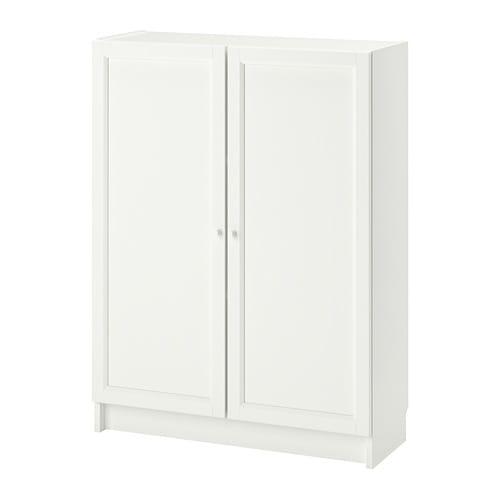 БИЛЛИ / ОКСБЕРГ Стеллаж с дверьми - белый