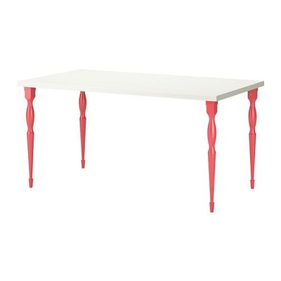 ЛИННМОН/НИПЕН Стол - белый/красный