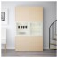 БЕСТО Комбинация д/хранения+стекл дверц - белый/Инвикен ясеневый шпон