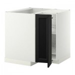 МЕТОД Угл напольн шкаф с вращающ секц - Лаксарби черно-коричневый, белый МЕТОД Угл напольн шкаф с вращающ секц - Лаксарби черно-коричневый, белый