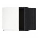 МЕТОД Верхний шкаф - под дерево черный, Воксторп белый МЕТОД Верхний шкаф - под дерево черный, Воксторп белый