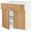 МЕТОД / МАКСИМЕРА Нплн шк д/врч пнл/ящ/плк/2дв - белый, Экестад дуб, 80x60 см