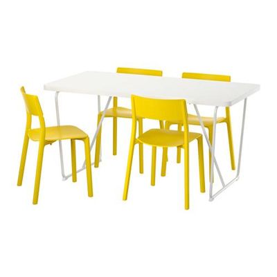 РЮДЕБЭКК/БЭККАРИД / ЯН-ИНГЕ Стол и 4 стула