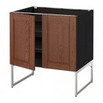 МЕТОД Напол шкаф с полками/2двери - под дерево черный, Филипстад коричневый, 80x60x60 см МЕТОД Напол шкаф с полками/2двери - под дерево черный, Филипстад коричневый, 80x60x60 см