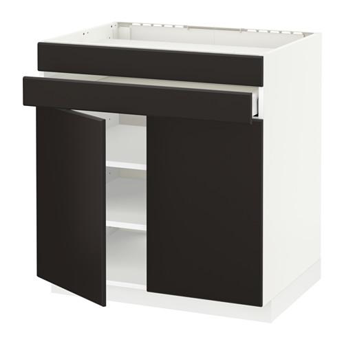 МЕТОД / МАКСИМЕРА Нап шк д/вар панели/2ящ/2фасада/1ящ - белый, Кунгсбакка антрацит