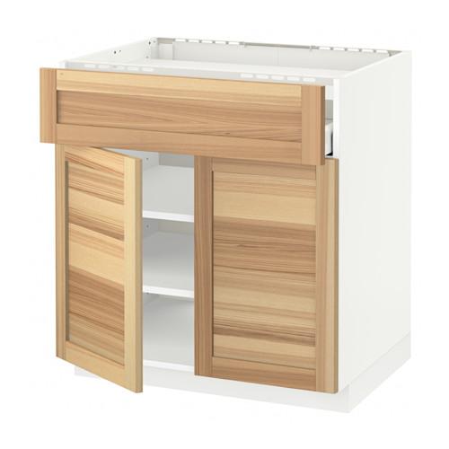 МЕТОД / МАКСИМЕРА Нплн шк д/врч пнл/ящ/плк/2дв - белый, Торхэмн естественный ясень, 80x60 см МЕТОД / МАКСИМЕРА Нплн шк д/врч пнл/ящ/плк/2дв - белый, Торхэмн естественный ясень, 80x60 см