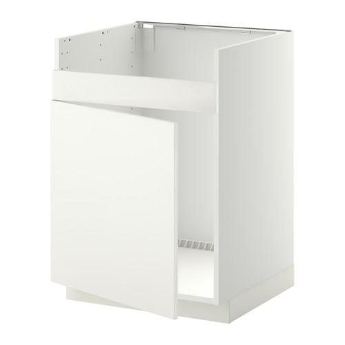 METOD напольный шкаф для мойки ХАВСЕН белый/Хэггеби белый 60x61.6x88 cm