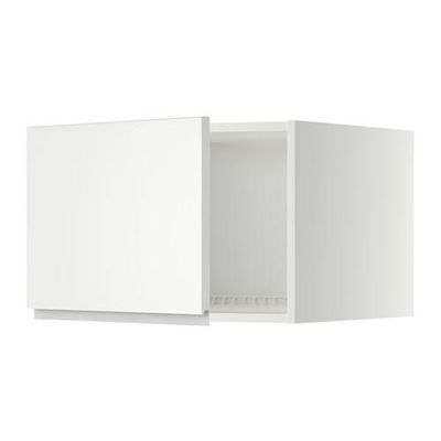 МЕТОД Верх шкаф на холодильн/морозильн - 60x40 см, Нодста белый/алюминий, белый