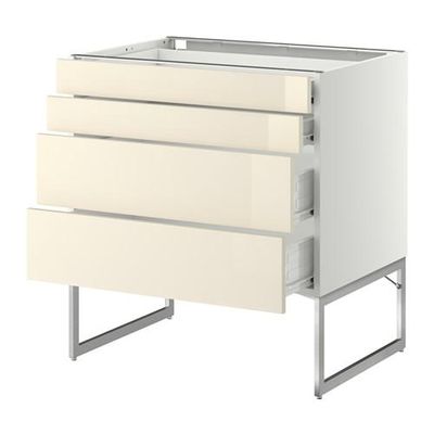 МЕТОД / ФОРВАРА Нплн шк 4 фронт/2 низк/2средн ящ - 80x60x60 см, Рингульт глянцевый кремовый, белый МЕТОД / ФОРВАРА Нплн шк 4 фронт/2 низк/2средн ящ - 80x60x60 см, Рингульт глянцевый кремовый, белый