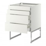 МЕТОД / МАКСИМЕРА Нплн шк 4 фронт/2 низк/2средн ящ - белый, Хэггеби белый, 60x60x60 см