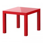 ЛАКК Придиванный столик - глянцевый красный
