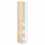 МЕТОД / МАКСИМЕРА Высокий шкаф с ящиками - белый, Аскерсунд под светлый ясень, 40x37x200 см