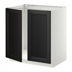 МЕТОД Напольн шкаф д раковины+2 двери - Лаксарби черно-коричневый, белый МЕТОД Напольн шкаф д раковины+2 двери - Лаксарби черно-коричневый, белый