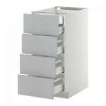 МЕТОД / МАКСИМЕРА Нплн шк 4фрнт/2нзк/3срд ящ - 40x60 см, Веддинге серый, белый МЕТОД / МАКСИМЕРА Нплн шк 4фрнт/2нзк/3срд ящ - 40x60 см, Веддинге серый, белый