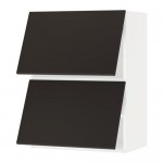 МЕТОД Навесной шкаф/2 дверцы, горизонтал - белый, Кунгсбакка антрацит, 60x80 см МЕТОД Навесной шкаф/2 дверцы, горизонтал - белый, Кунгсбакка антрацит, 60x80 см