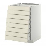 МЕТОД / МАКСИМЕРА Наполн шкаф 8 фронт/8 низк ящиков - белый, Будбин белый с оттенком, 60x60 см МЕТОД / МАКСИМЕРА Наполн шкаф 8 фронт/8 низк ящиков - белый, Будбин белый с оттенком, 60x60 см