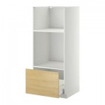 МЕТОД / МАКСИМЕРА Высокий шкаф с ящиком д/духовки/СВЧ - Тингсрид под березу, белый МЕТОД / МАКСИМЕРА Высокий шкаф с ящиком д/духовки/СВЧ - Тингсрид под березу, белый