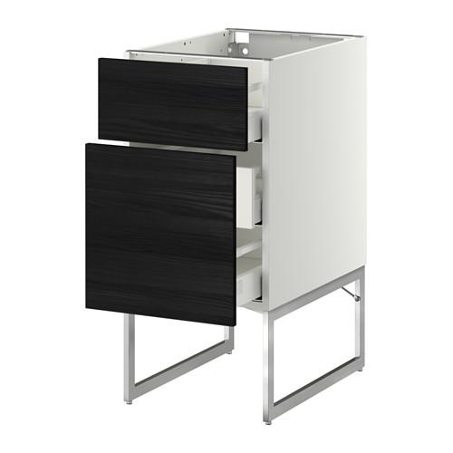 МЕТОД / МАКСИМЕРА Наполн шк 2 фрнт/3 средн ящ - белый, Тингсрид под дерево черный, 40x60x60 см МЕТОД / МАКСИМЕРА Наполн шк 2 фрнт/3 средн ящ - белый, Тингсрид под дерево черный, 40x60x60 см