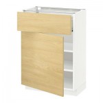 МЕТОД / ФОРВАРА Напольный шкаф с ящиком/дверью - 60x37 см, Тингсрид под березу, белый МЕТОД / ФОРВАРА Напольный шкаф с ящиком/дверью - 60x37 см, Тингсрид под березу, белый