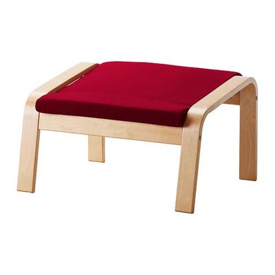 ПОЭНГ Табурет для ног - Дансбу классический красный, березовый шпон