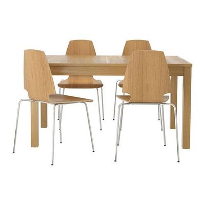 БЬЮРСТА/ВИЛЬМАР Стол и 4 стула БЬЮРСТА/ВИЛЬМАР Стол и 4 стула