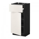 МЕТОД / ФОРВАРА Напольн шкаф с полкой/ящиком/дверью - под дерево черный, Веддинге белый, 40x37 см МЕТОД / ФОРВАРА Напольн шкаф с полкой/ящиком/дверью - под дерево черный, Веддинге белый, 40x37 см