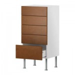 ФАКТУМ Напольный шкаф с 5 ящиками - Эдель классический коричневый, 40x37 см