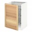 МЕТОД Напольный шкаф с проволочн ящиками - белый, Торхэмн естественный ясень, 60x60 см