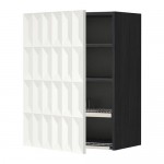 METOD шкаф навесной с сушкой черный/Гэррестад белый 60x80 см