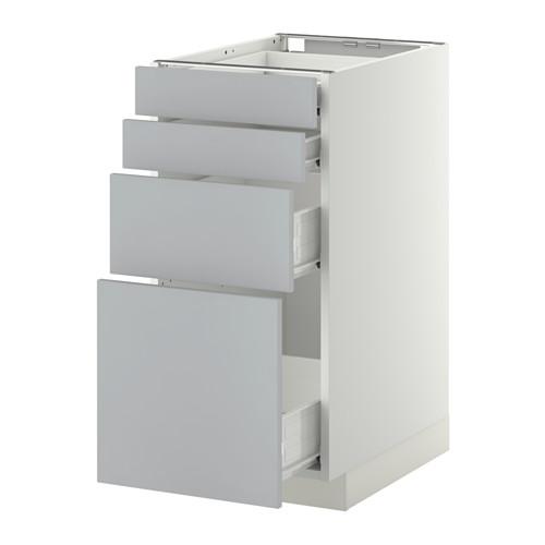 МЕТОД / ФОРВАРА Напольн шкаф 4 фронт панели/4 ящика - 40x60 см, Веддинге серый, белый МЕТОД / ФОРВАРА Напольн шкаф 4 фронт панели/4 ящика - 40x60 см, Веддинге серый, белый
